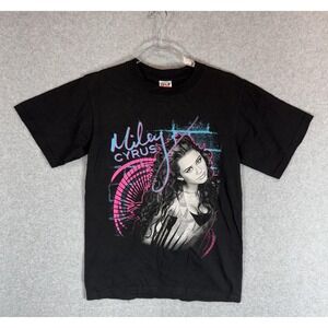 Miley Cyrus Shirt Womens Small 2009 Wonder World Tour Concert Tee Pop Music